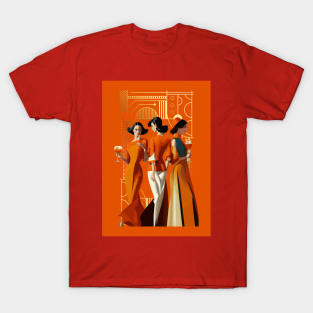 Three art deco women T-Shirt